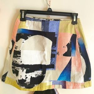 Urban outfitters color patch denim skirt……. Brand bdg